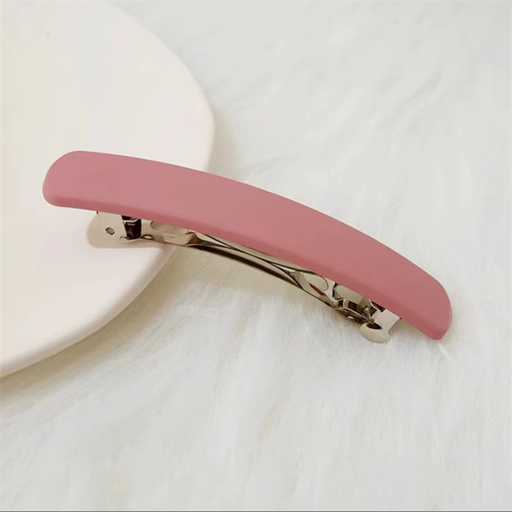 Pinza para el pelo con forma de barra sólida Simple para mujer, pasador acrílico de Color mate, pasador geométrico para el pelo, accesorios elegantes para el cabello: Azul