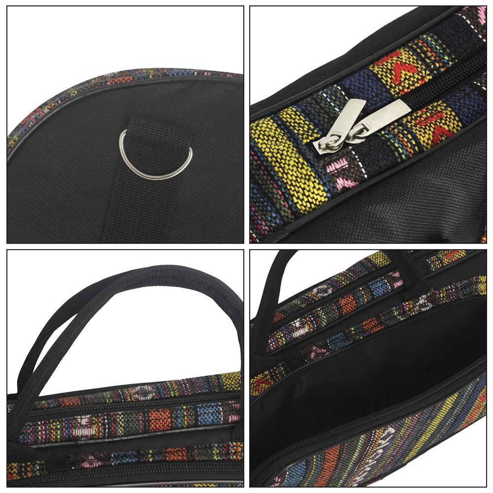 Portable National Style Trumpet Bag Waterproof Oxford Soft Cotton Carrying Handle Bags Case Double Zippers With Front Pocke