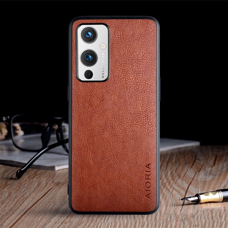 Case Voor Oneplus 9 Pro Funda Luxe Vintage Leather Skin Coque Met Tpu + Pc Hard Cover Voor Oneplus 9 pro Case Capa