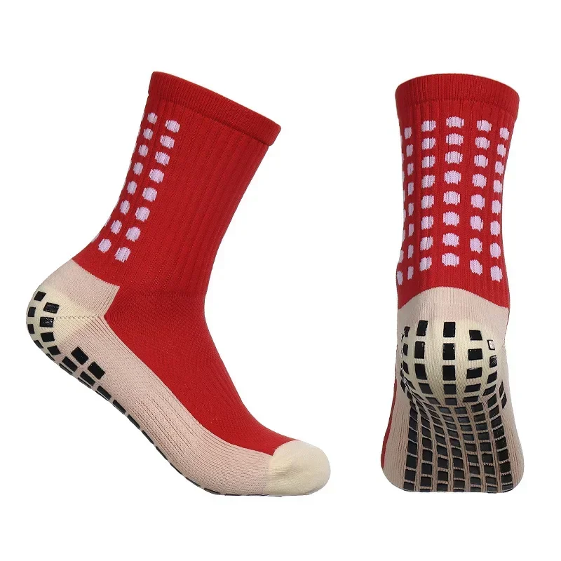 Heren Voetbal Sokken Sport Fietsen Grip Sokken Anti Slip Antislip Grip Pads voor Voetbal Basketbal Voetbaluitrusting: Blauw