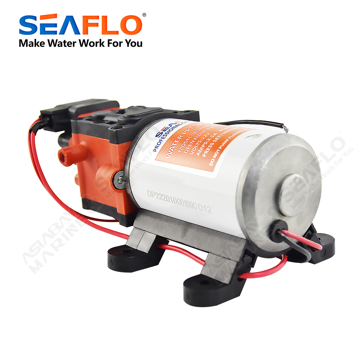 SEAFLO 1.3 GPM 60 PSI Automatic Marine Water Diaphragm Pump 12V Self Priming Electric Yacht Boat Marine RV Caravan High Pressure