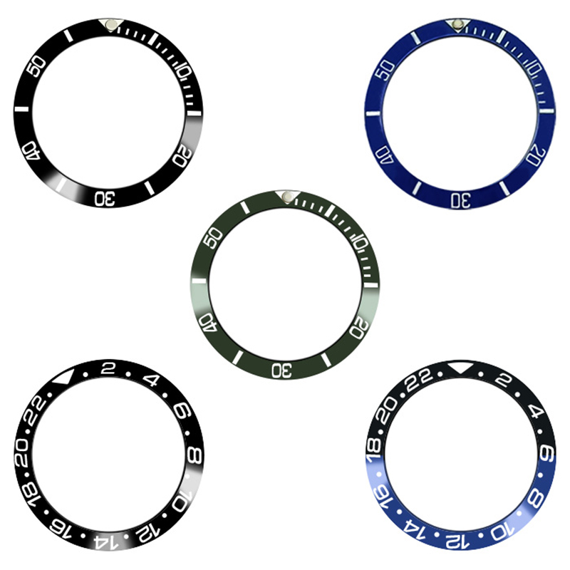 1pc peças de relógio 38mm moldura cerâmica inserções caso relógio acessórios para 40mm submariner relógio de pulso masculino reparação substituição