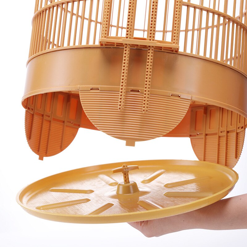 Hanging Bird Cage Plastic Bird Travel Carrier Cage Indoor Outdoor Bird Nest with Rolling Stand for Parrots Conures Lovebird