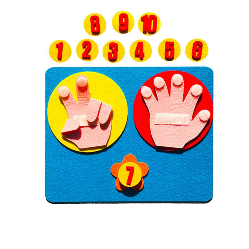 Børn matematik legetøj fingertælling 1-10 læring børnehave matematik pædagogisk legetøj fingernumre sæt matematik undervisningshjælpemiddel