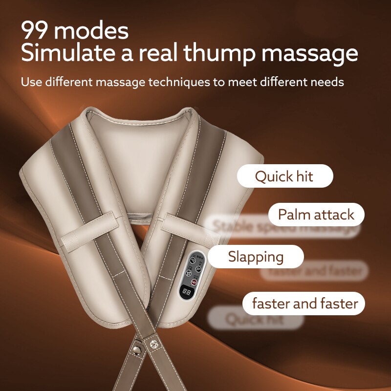 Electrical Massage Shiatsu Back Shoulder Body Neck Massager Multifunctional Shawl Infrared Heated Kneading Car/Home Massager