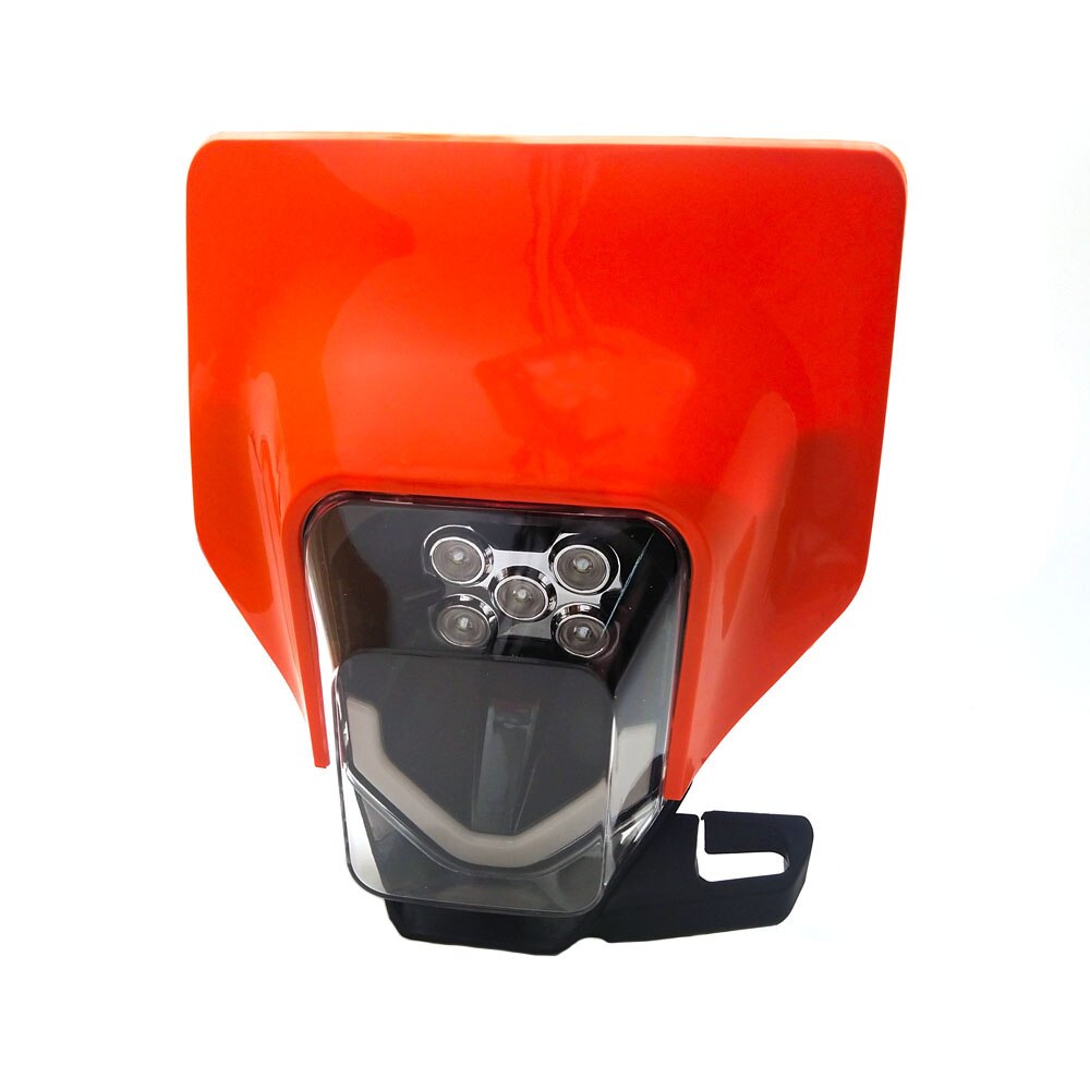 Motorcycle LED Headlight DRL Light For Husqvarna FC FE FX TC TE TX 125 250 300 350 450 501 FE250 FC250 TC250 Motorbike Headlamp.: A.Orange