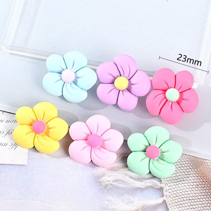 20 Stuks Resin Simulatie Kleurrijke Bloem Telefoon Case Decor Diy Sieraden Accessoires Haarspeld Haar Touw Thuis Handgemaakte Decoraties
