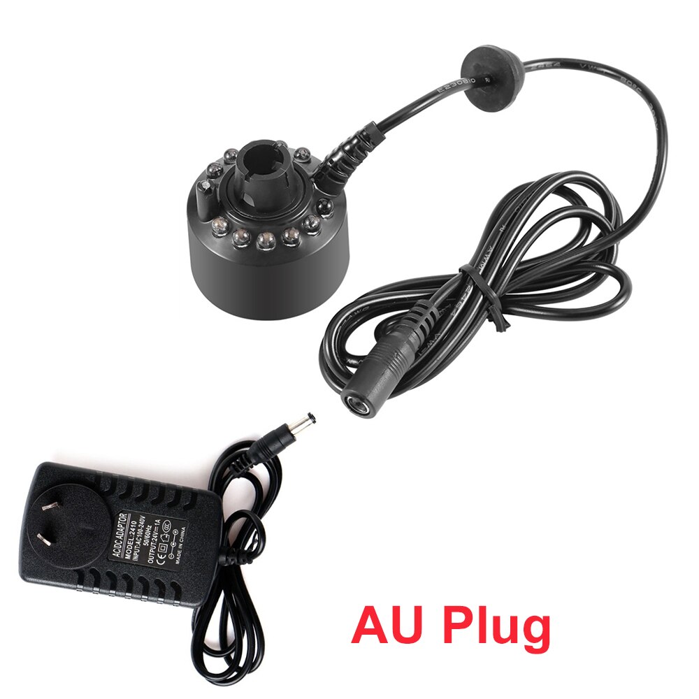 Ultrasonic Mist Maker 12 LED Fish Tank Mist Maker Forger Atomizer Humidifier For Aquarium Decoration AU/EU/US/UK Plug D30: AU plug
