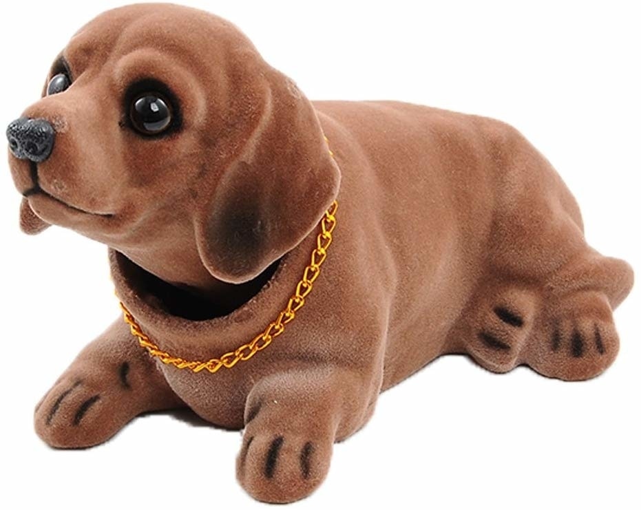 Hovedrystende hund instrumentbræt legetøj dukke til bil ornament nikkende hund auto interiør juledekoration tilbehør