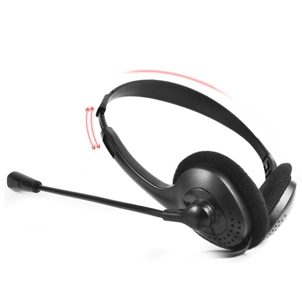 Newest 3.5mm Wired Noise Cancelling Stereo Headset 180 Degree Rotatable Headphone For PC Laptop Computer With Microphone