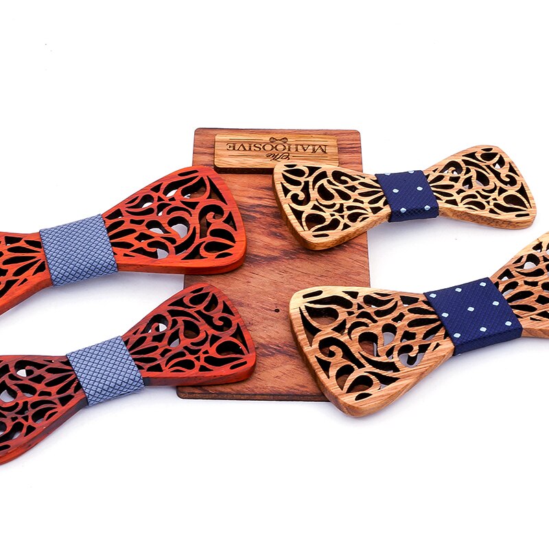 Eltern-Art Nette freundlicher Jungen Holz Fliege freundlicher Schmetterling Typ Bogen krawatten Mädchen Holz Bogen krawatten für männer einstellen Corbatas Para hombre