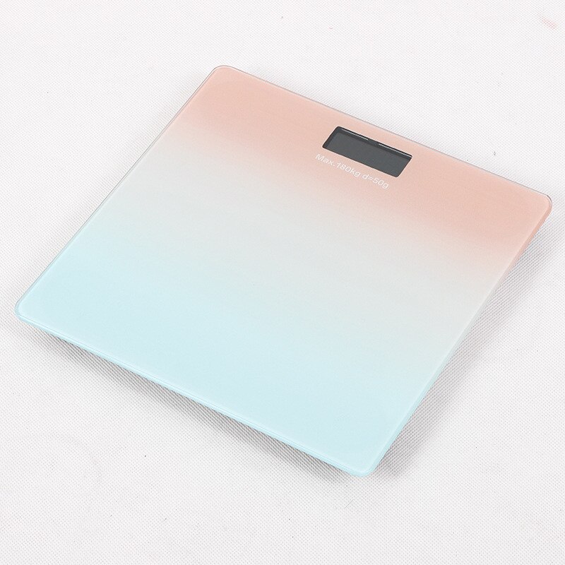 USB Charging Mini Electronic Weighing Scales Smart Body Fat Scale LCD Display Household Body Weight Bathroom Scale Floor Scales: 01 Pink