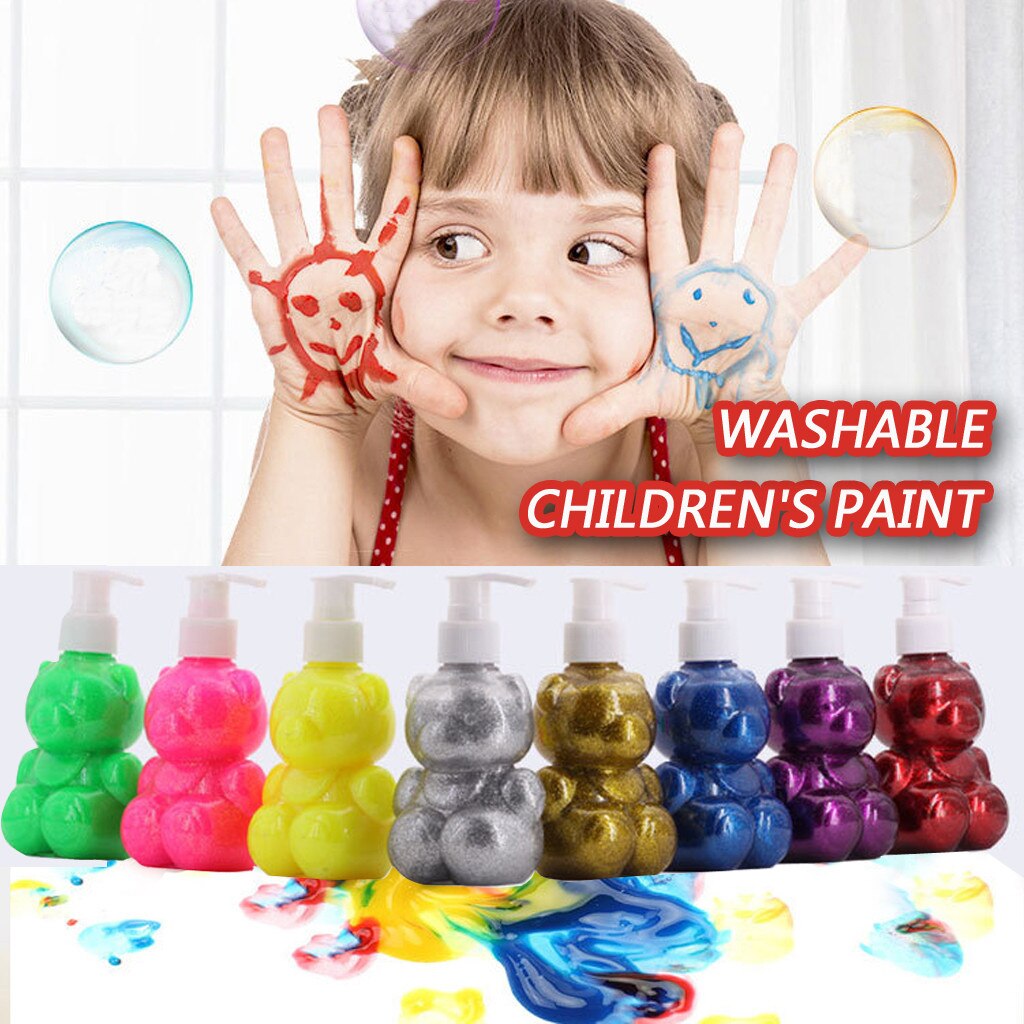 Acrylic Paint Washable Finger Paints Nontoxic For Paper Canvas Kids Activity Class Home Diy Finger Paint Pintura Acrilica