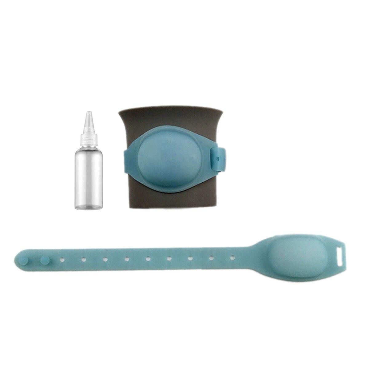 12ml- hand desinfektionsarmband silikon disponibel armband med disponibel armband: Blå