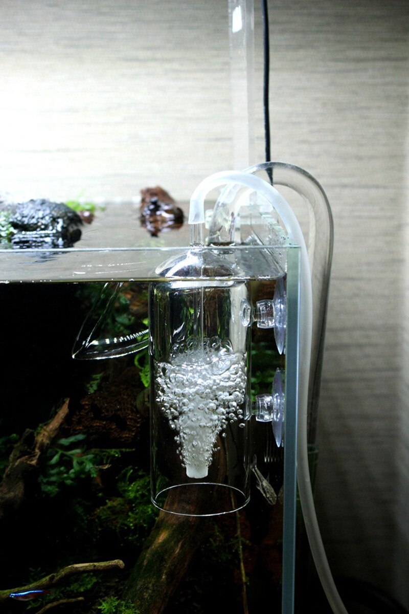 CO2 diffuser atomizer bubble counter 2 in 1 VIV mini nano glass ADA style water plant fish tank