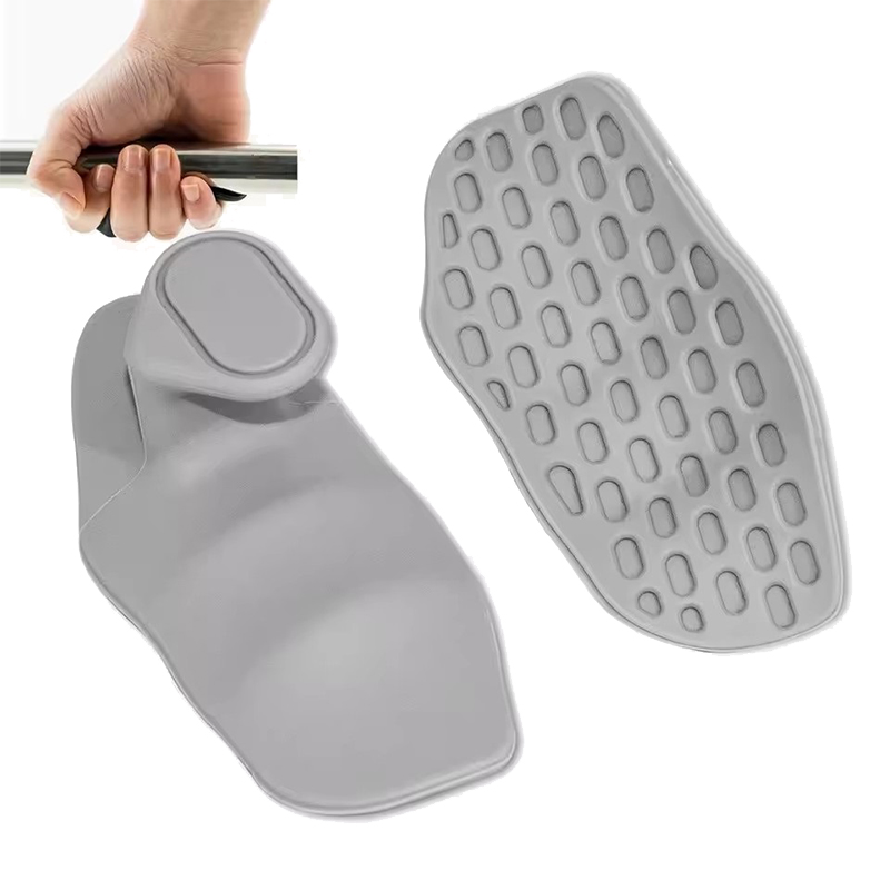 Workout Gym Handschuhe Silikon Palm Grips Pull Up Grips für Männer Frauen Palm Grip Gerät für Gymnastik Gewichtheben Übung: Licht Grau