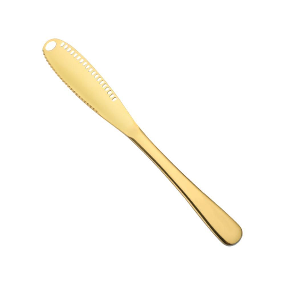 High-end tableware Bright gold Butter Knife Western Food Knife Cheese Knife Steel Bread Cheese Jam Butter Knife: golden