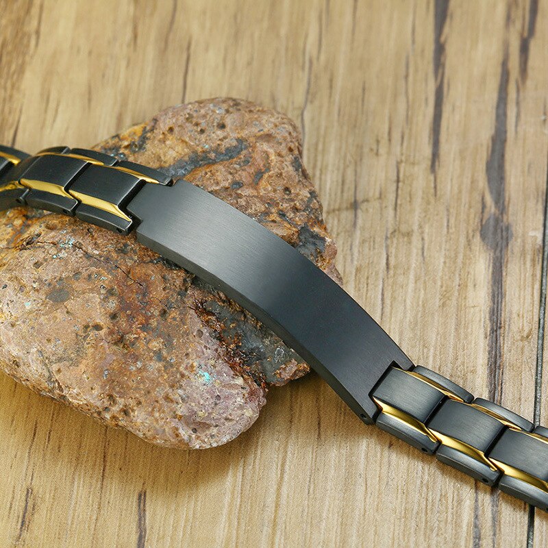 FXM TN69 steel bangle manbracelet IP black plated jewelry most popular bracelet for man single steel leather