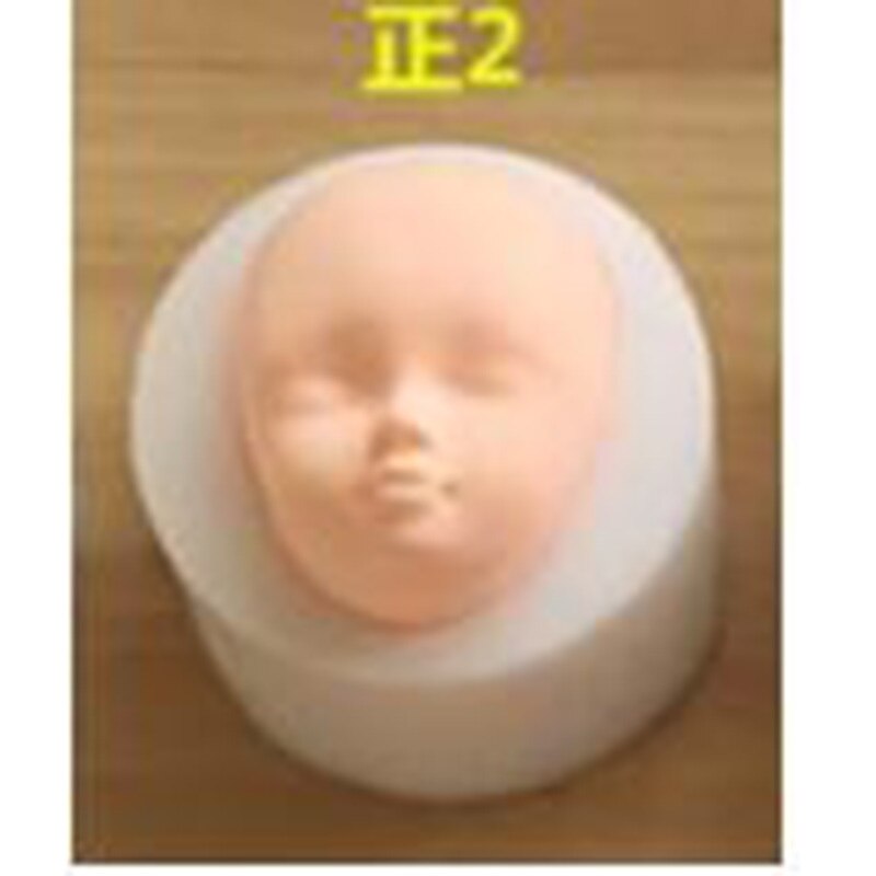 1 stk kake dekorasjonsverktøy 3d baby face myk leireformverktøy silikonform kake sjokoladegodteri bakeform fondant: 2