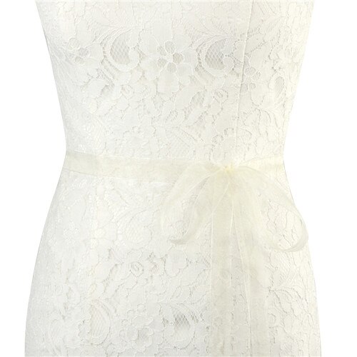 Topqueen S322 Kralen Riem Bruiloft Bruids Riem Bruiloft Parels Riem Bruiloft Accessoires Bruiloft Vrouwen Sash Populaire Bridal Sash: Organza ivory
