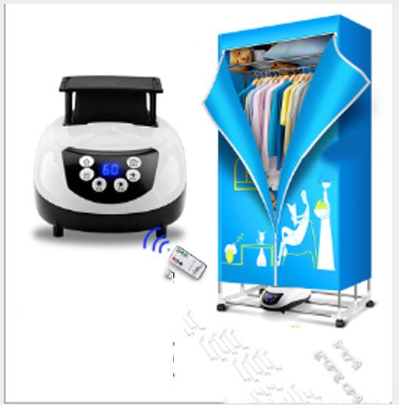 Draagbare wasdroger, elektrische wasdroger, 1500 W, multifunctionele droogmachine met timer, 0-240 min, kledingkast, droogmachine voor woningen (wijnrood, touchscreen
