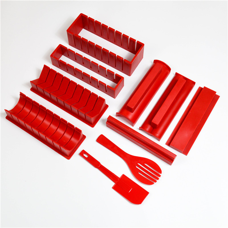 3/10/11Pcs/Set Sushi Maker Equipment Kit,Japanese Rice Ball Cake Roll Mold Sushi Multifunctional Mould Making Sushi Tools