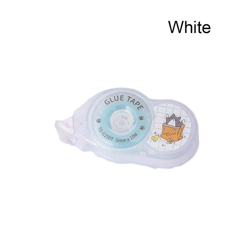 Ruban adhésif Double face 5mm x 10m, bande adhésive à points pour Scrapbooking, fabrication de cartes, papeterie artisanale: white