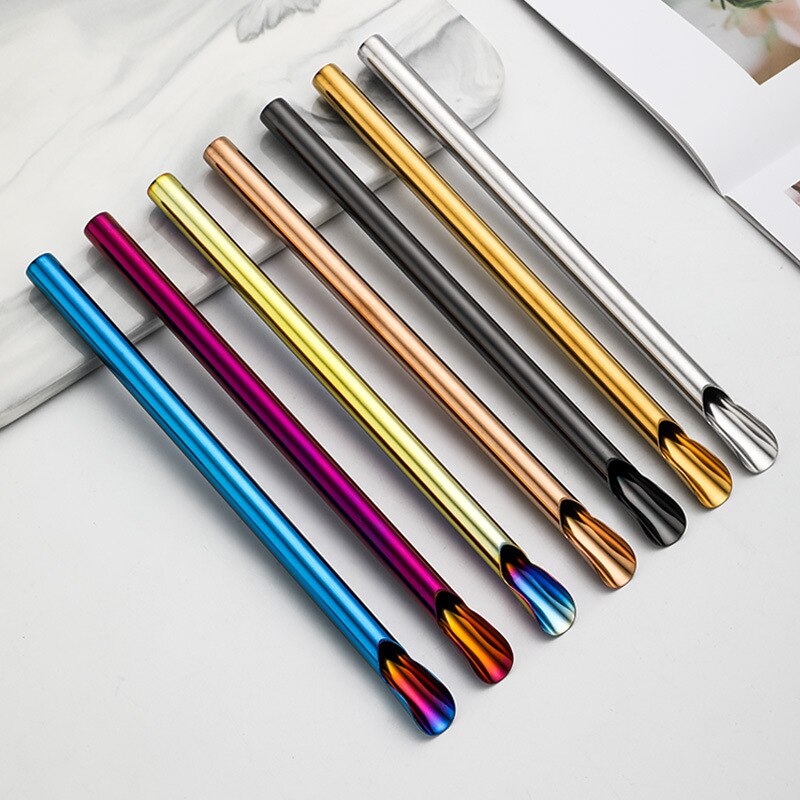 Grande paille en métal réutilisable, 15mm, pour Bubble Tea Milkshake, en acier inoxydable 304, ensemble de pailles à boire, Bar Boba Tubes droits