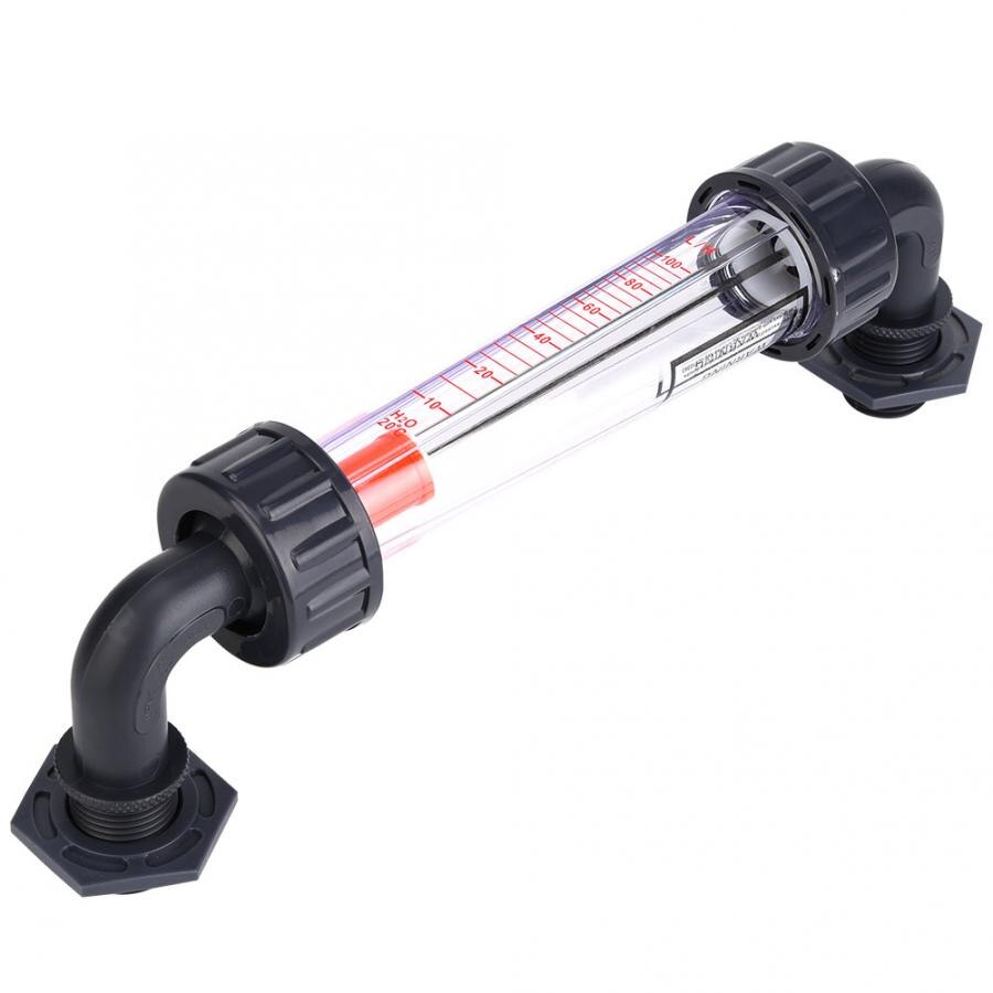 Lzs -15w flowmåler 10-100 lph plastrør flydende vand rotameter flowmåleinstrument  zg1/2 npt 1/2 vandprøvemålerrør