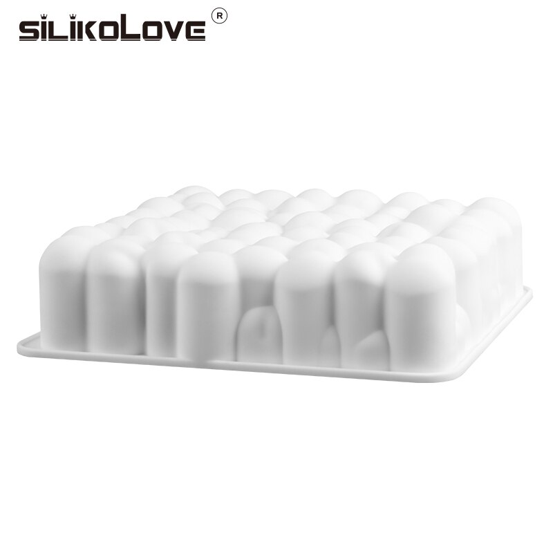 Silikolove 3d kersen cakevormen bakvorm antiaanbak siliconen mal vierkante bubbelkersenmousse bakvorm mal diy taartgereedschap: Default Title
