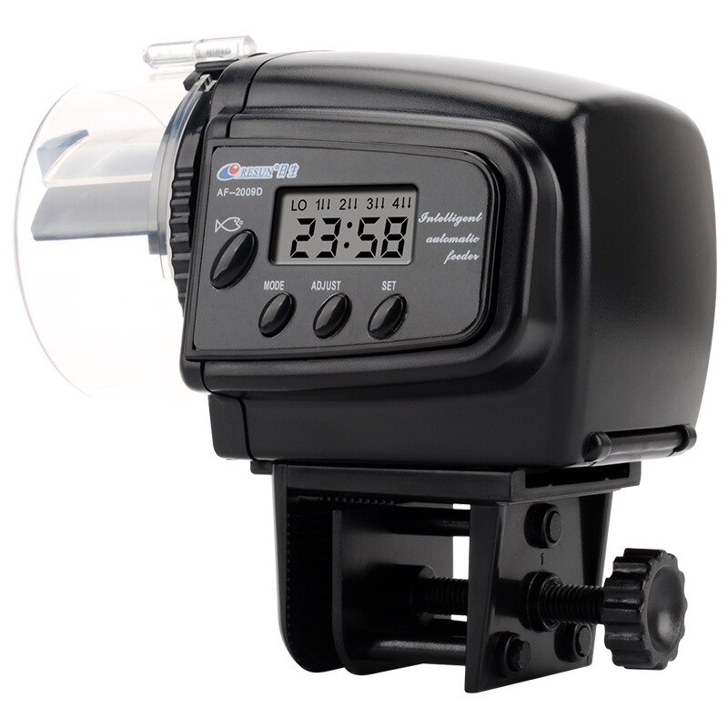 Digital Automatic Fish Feeder Moisture-Proof Aquarium Feeder Auto Feeding Dispenser with LCD Indicates Timer for Vacation