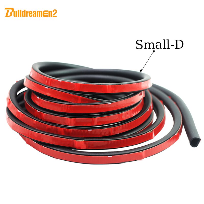 Buildreamen2 1000 CM 400 "D Vorm Afdichting Strip Afdichting Lawaaibeheersing Trim Vervanging Voor Truck SUV Auto Motor Deur achterklep