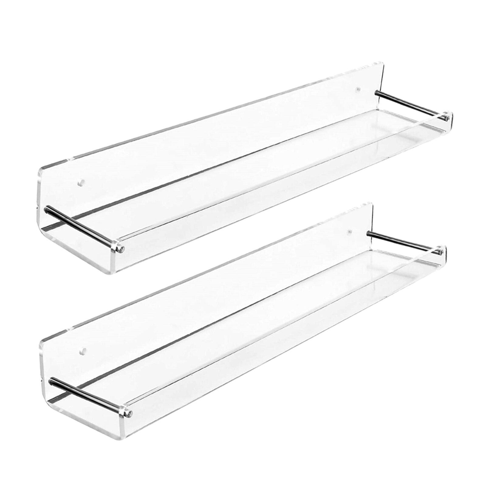 2pcs Clear Acrylic Wall Hanging Shelf Display Rack Case for Action Figures