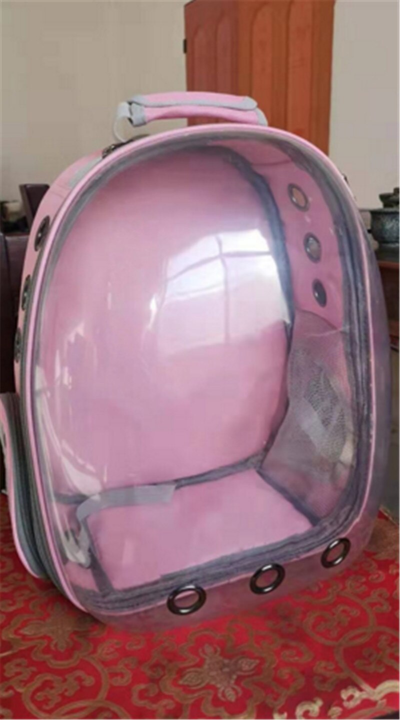 Style Puppy Backpack Pet Dog Cat Kitten Breathable Astronaut Capsule Portable Outdoor Carrier: Pink