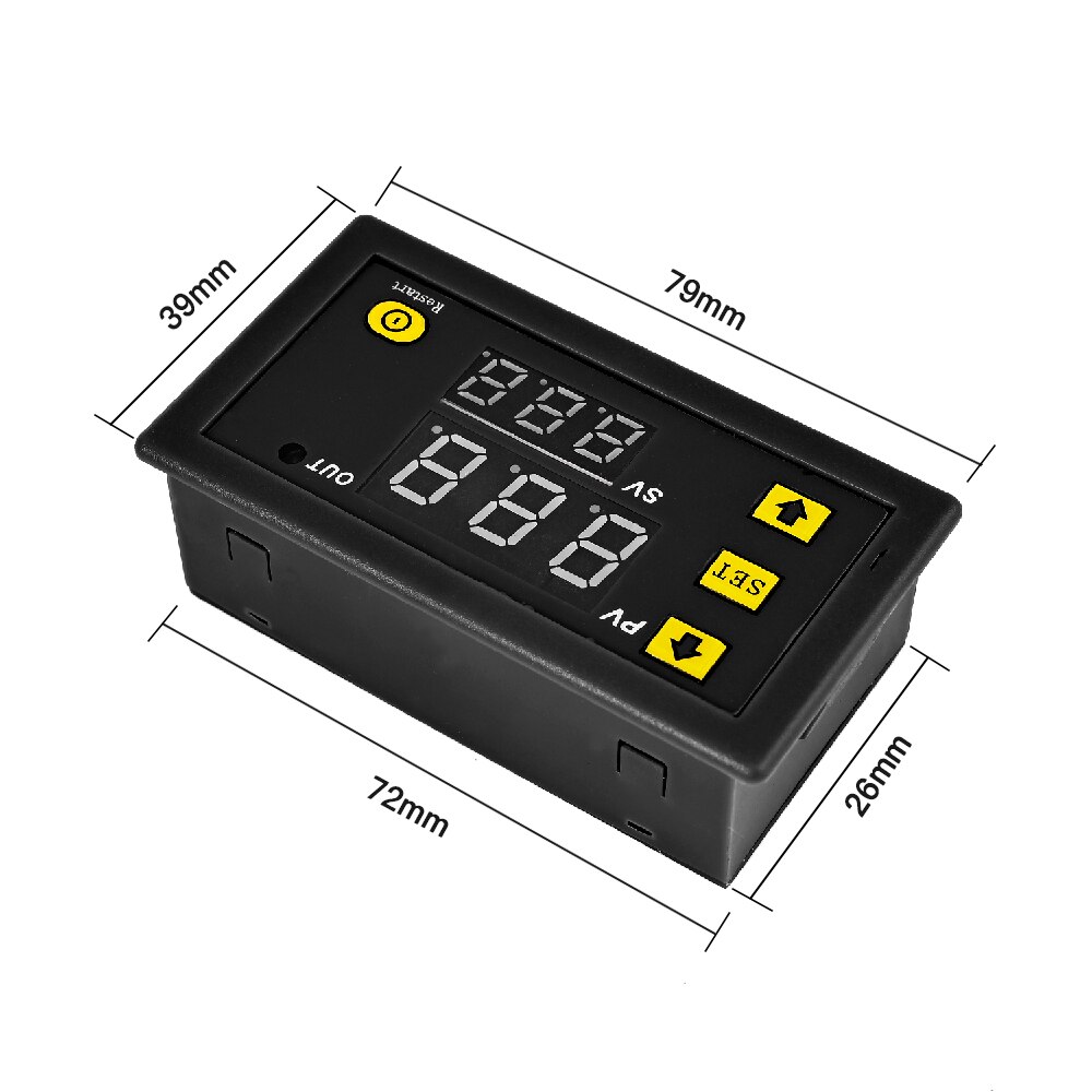 12V 24V 110-220V High-precision temperature controller Digital Temperature Control LED Display miniature thermostat Control