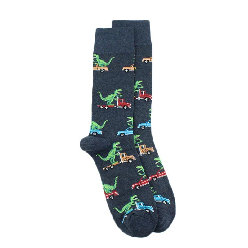 Kleurrijke grappige sokken heren grote maat dinosaurus zeemeermin bier vrolijke katoenen sokken skateboard hiphop sokken leuke meiden
