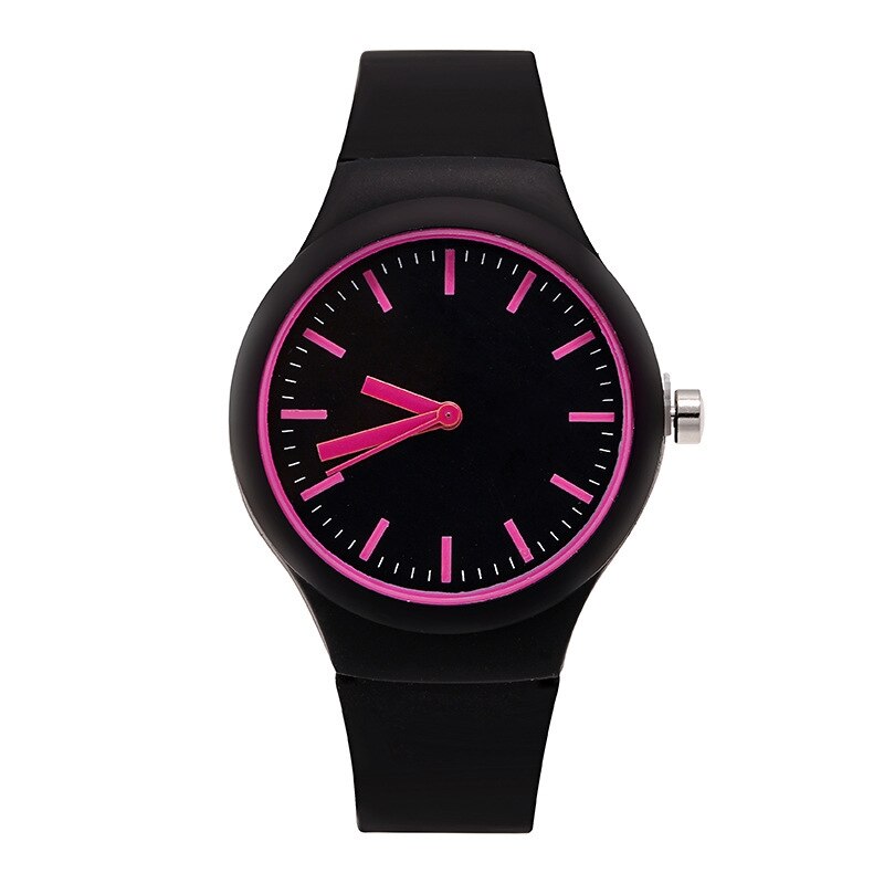1Pcs Silicone Mannen Vrouwen Horloges Jelly Luxe Horloge Casual Dames Quartz Horloges Sport Klok Horloges: Black