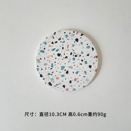 Stół kuchenny podkładki na stół imitacja lastryko błoto okrzemkowe korek absorpcja wody podstawka strąk kubek okrągła podkładka termoizolacyjna: zielony