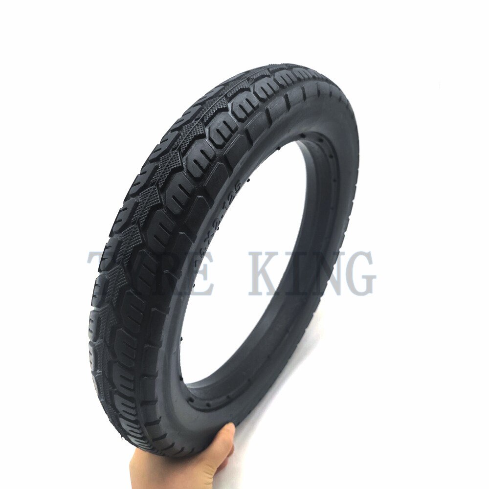 14x2125 Solid Tyre 142125 Thickened Explosion Proof Tire For Folding Electric Bicycle E Bike 9578