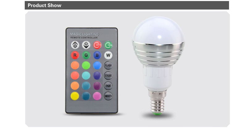 110v stk. 220v e27 e14 rgb led-pære, 16 farver, magisk led-natlampe, dæmpbar scenelys, fjernbetjening med 24 taster, dekorativ: Foranderlig / 3w