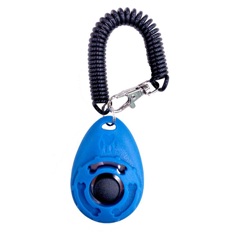 Universal Pet Dog Cat Button Click Clicker Trainer Animal Training Obedience Aid Sound Key Chain With Wrist Strap DEC889