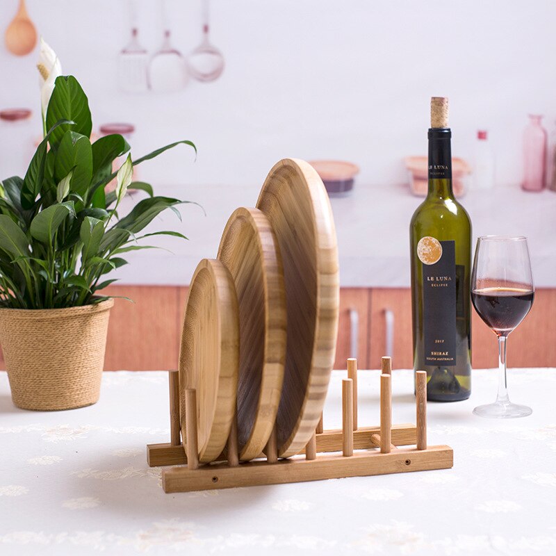 Massief Hout Gerechten Aftappen Keuken Rekken Houten Keuken Schotel &amp; Pot Cover Rack Eenvoudig Te Schoon Multifunctionele Vouwen afdruiprekken