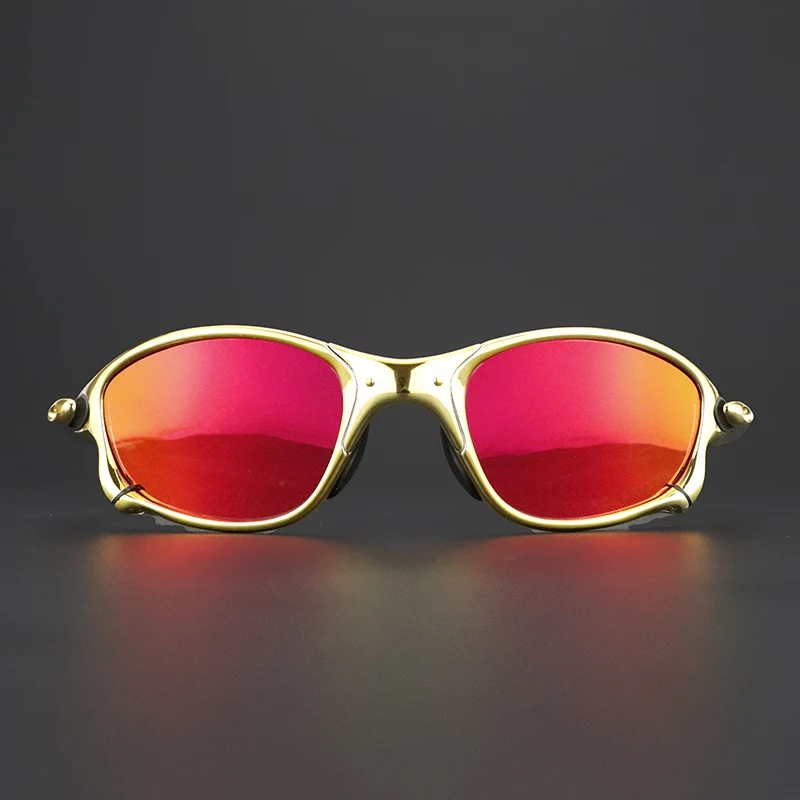 Metallpolariserade solglasögon med polariserade linser, solglasögon för män/kvinnor, ridning, bilkörning, fiskesolglasögon: Orange