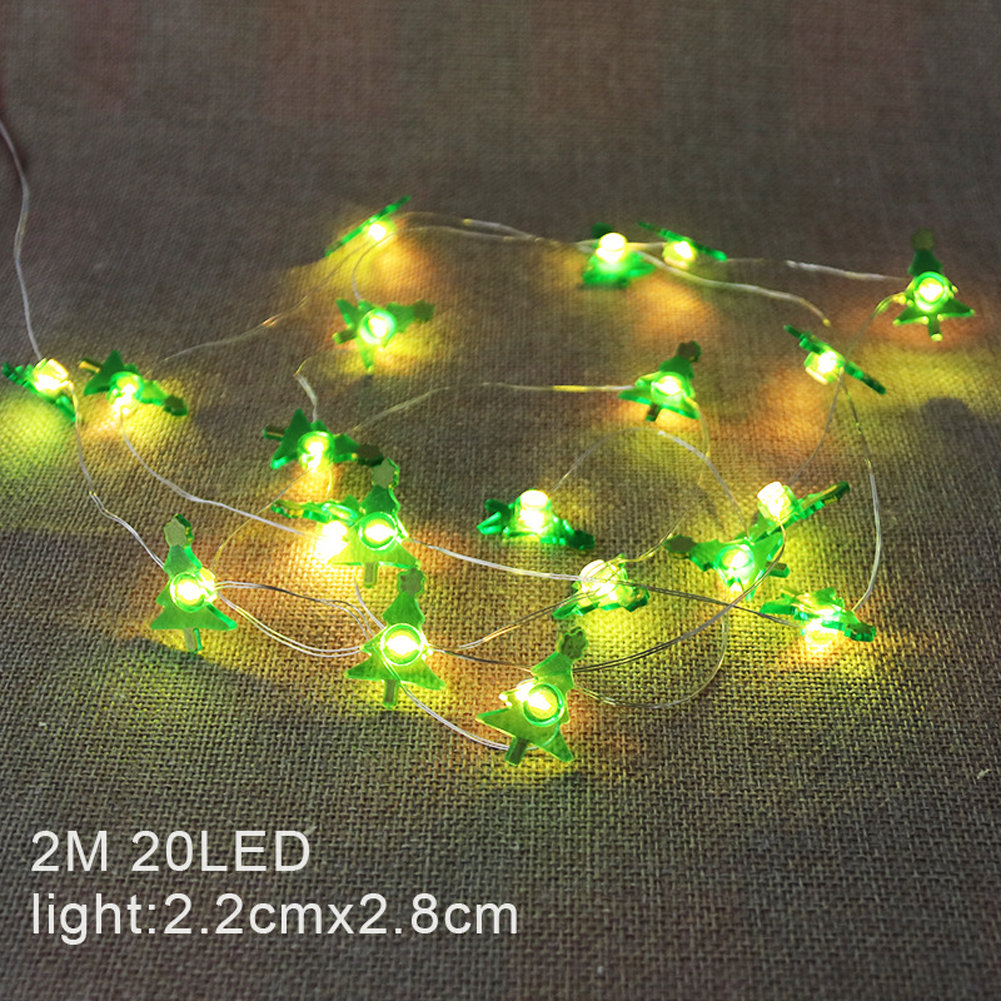 Kerst Decoratie String Lights Kerstman Zwarte Hoed Sneeuwpop Herten Hoofd Decoratie Koperdraad Lantaarn: 2A