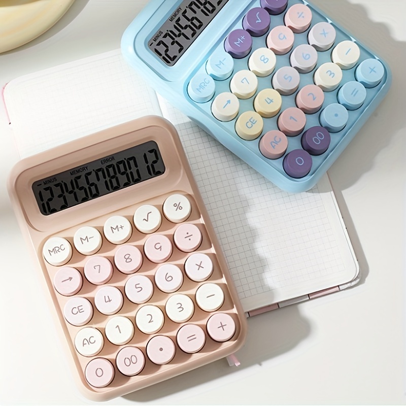 Calculator with Dual Power Supply, 12 Digits, Electronic Calculator, Home, Office, School, Financial, accounting Tools