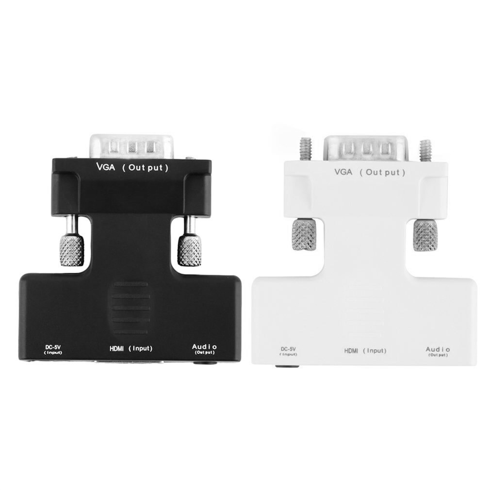 HDMI Input Female to VGA Male Converter Adapter With Audio Cable Support 1080P Signal Output