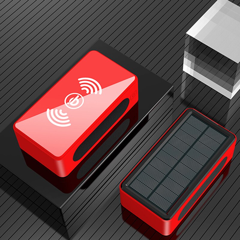 99000mAh Qi Solar Wireless Power Bank Portable Large Capacity With 4USB Ports Outdoor Fast Chargging For Samsung Xiaomi Iphone