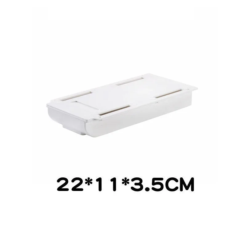 Organizzatore per cassetti nascosti sotto la scrivania Organizzatore per ufficio Cancelleria sotto l'organizzatore della scrivania Dormitorio Cassetto portaoggetti per articoli vari: Rosso