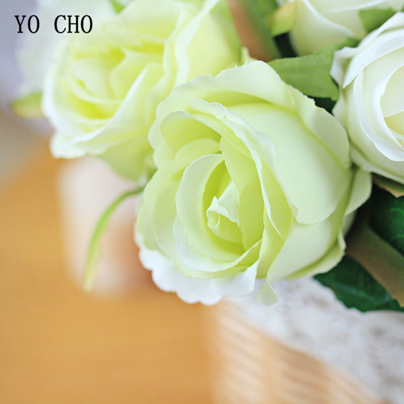 YO CHO Wedding Bouquet Roses Artificial Bridal Bouquets Wedding Accessories Bridesmaids Flowers Mariage Supplies Wedding Bouquet