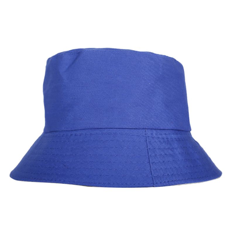 Volwassenen Katoen Emmer Hoed Zomer Strand Festival Zon Cap Strand Hoed fietsen reizen cap: Blauw